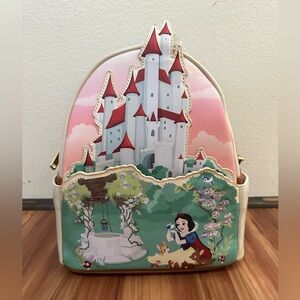 NWT Loungefly Disney Snow White Castle backpack